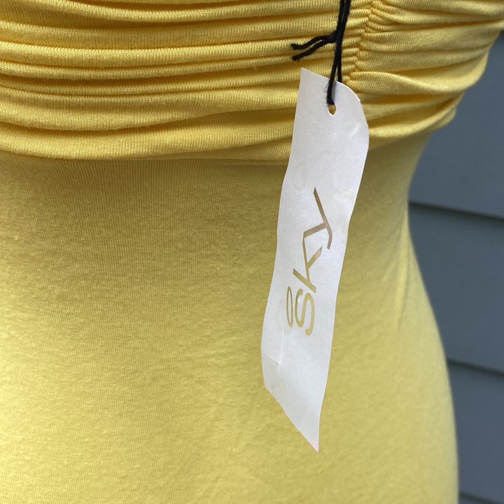 Sky brand yellow embellished strapless maxi dress - Picture 9 of 10